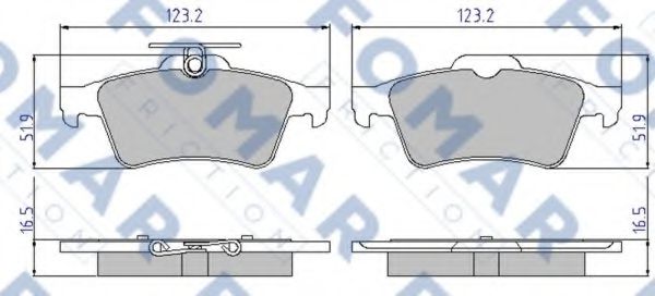 set placute frana,frana disc