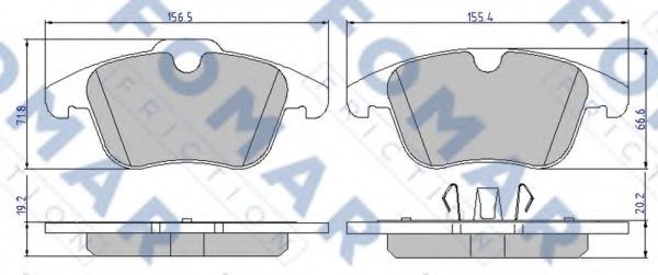 set placute frana,frana disc