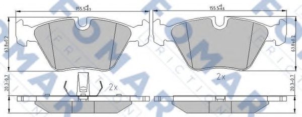 set placute frana,frana disc