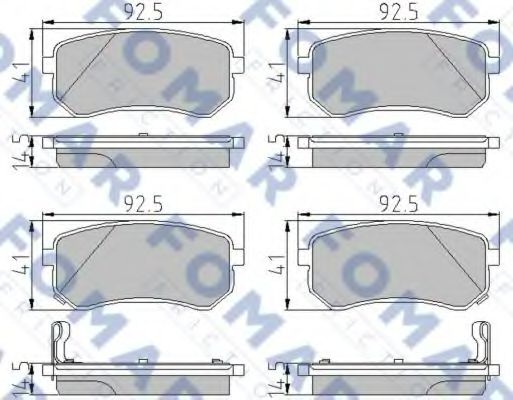 set placute frana,frana disc