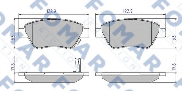 set placute frana,frana disc