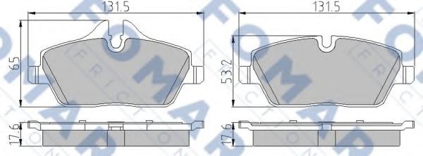 set placute frana,frana disc