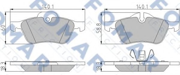 set placute frana,frana disc