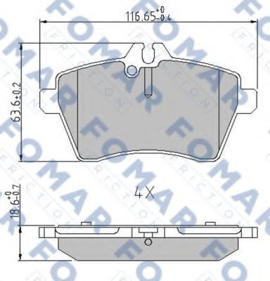 set placute frana,frana disc