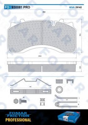 set placute frana,frana disc