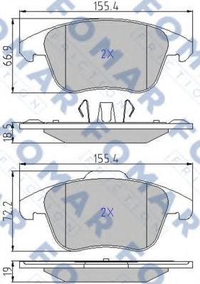 set placute frana,frana disc