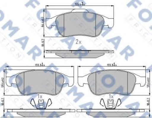 set placute frana,frana disc