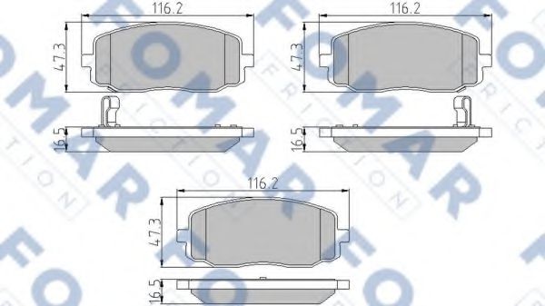 set placute frana,frana disc