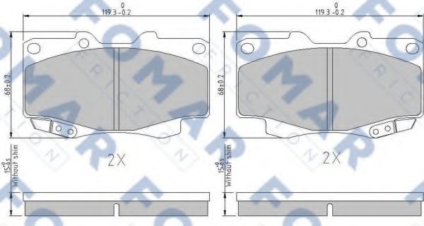 set placute frana,frana disc