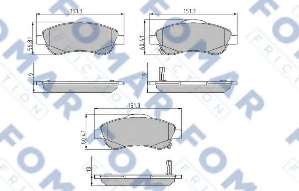 set placute frana,frana disc