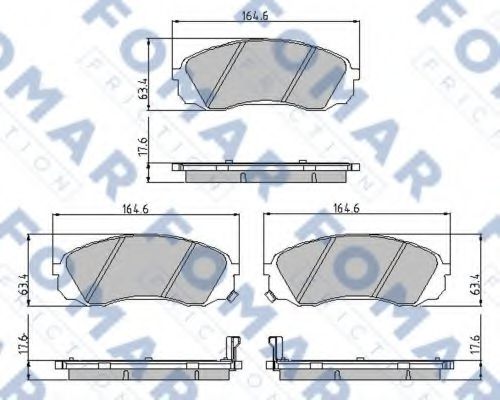 set placute frana,frana disc