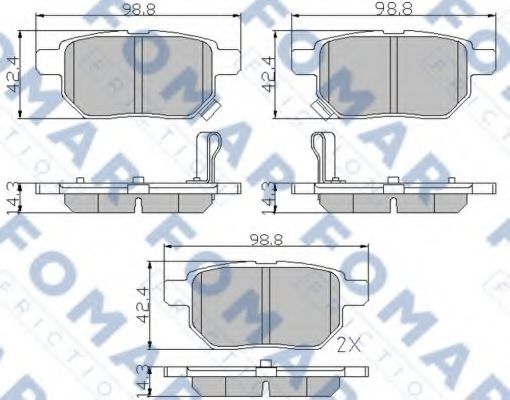 set placute frana,frana disc