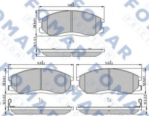 set placute frana,frana disc