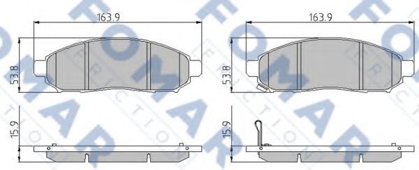 set placute frana,frana disc