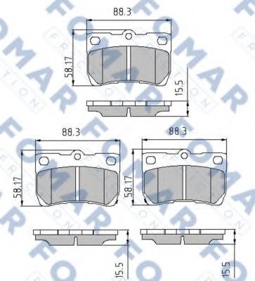 set placute frana,frana disc