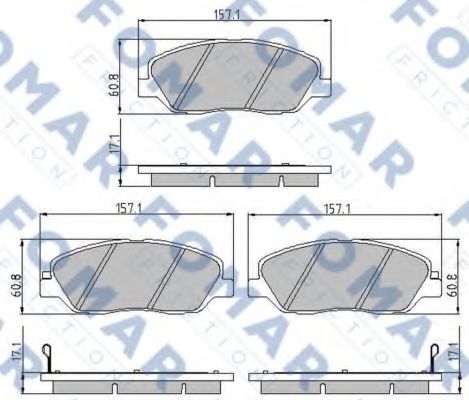 set placute frana,frana disc