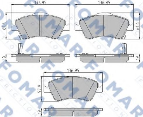 set placute frana,frana disc