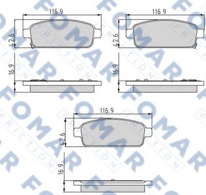 set placute frana,frana disc