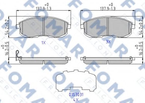 set placute frana,frana disc