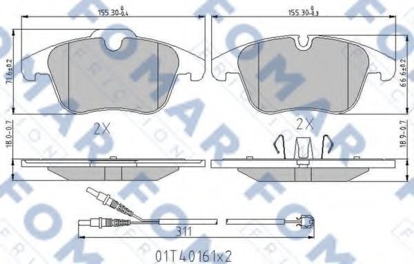 set placute frana,frana disc