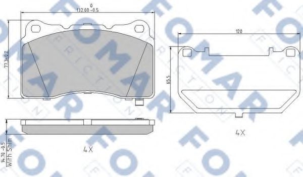 set placute frana,frana disc