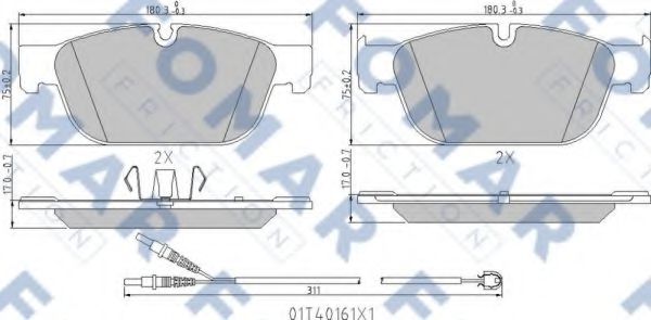 set placute frana,frana disc