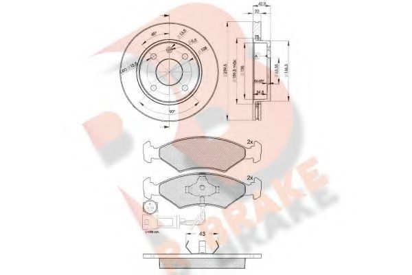 Set frana, frana disc