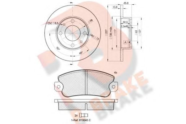 Set frana, frana disc
