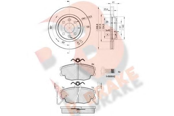 Set frana, frana disc