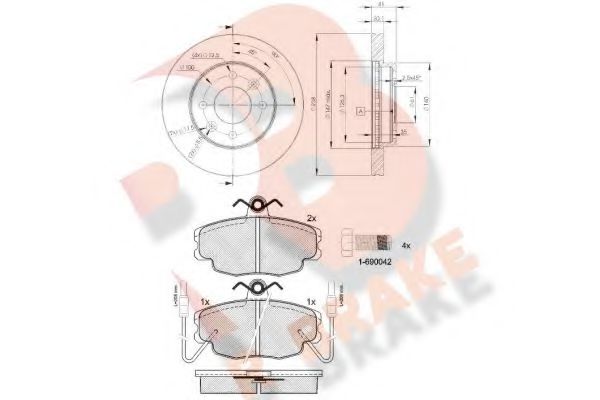 Set frana, frana disc