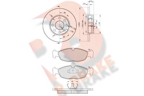 Set frana, frana disc