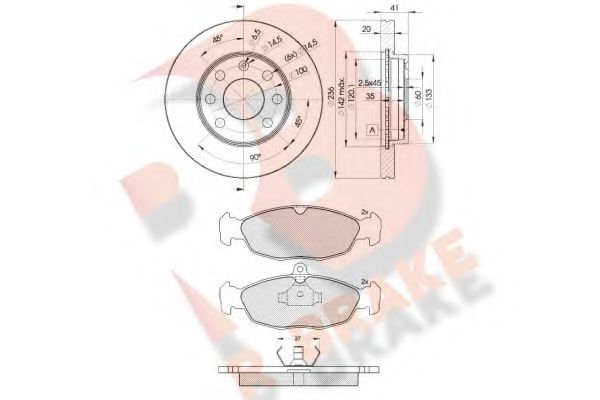 Set frana, frana disc