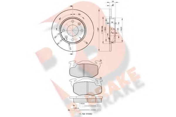 Set frana, frana disc