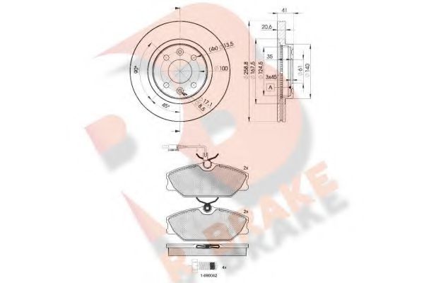 Set frana, frana disc