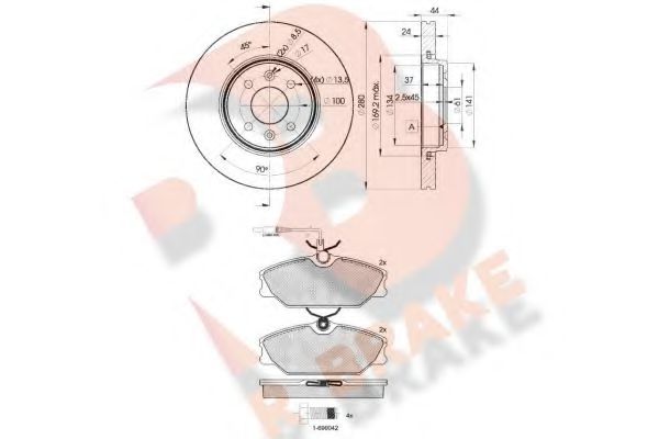 Set frana, frana disc