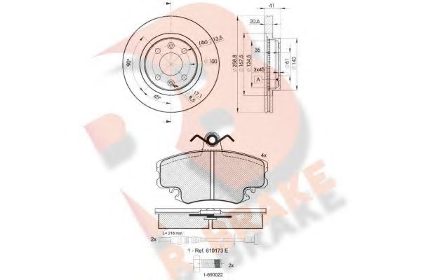 Set frana, frana disc