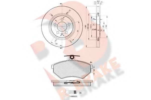 Set frana, frana disc