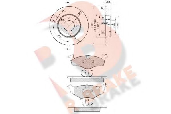 Set frana, frana disc