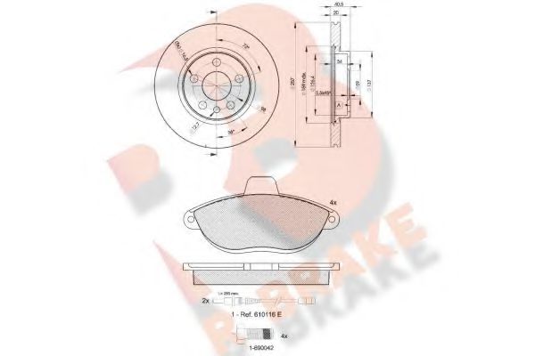 Set frana, frana disc