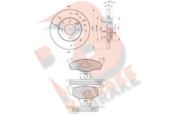 Set frana, frana disc