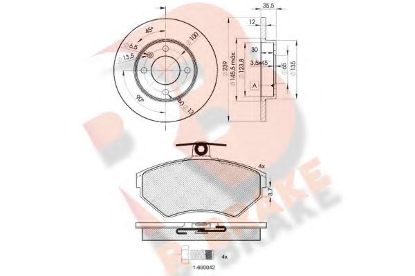 Set frana, frana disc