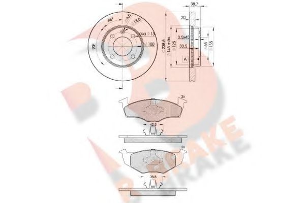 Set frana, frana disc