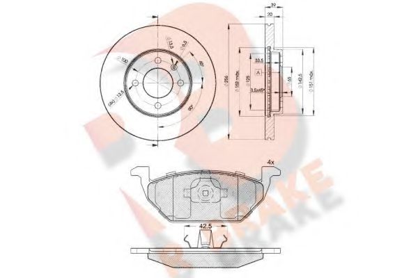 Set frana, frana disc