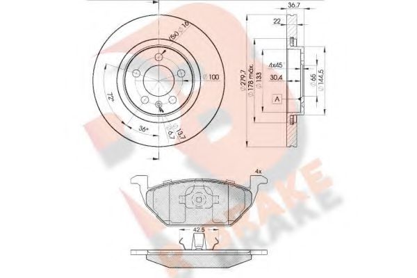 Set frana, frana disc