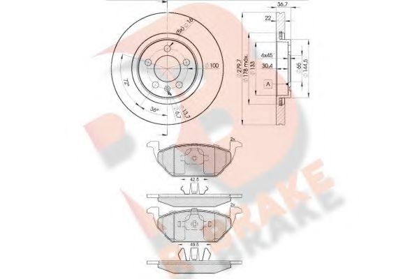 Set frana, frana disc