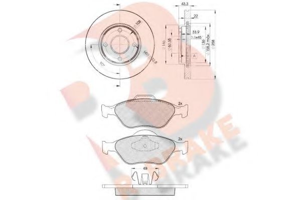 Set frana, frana disc