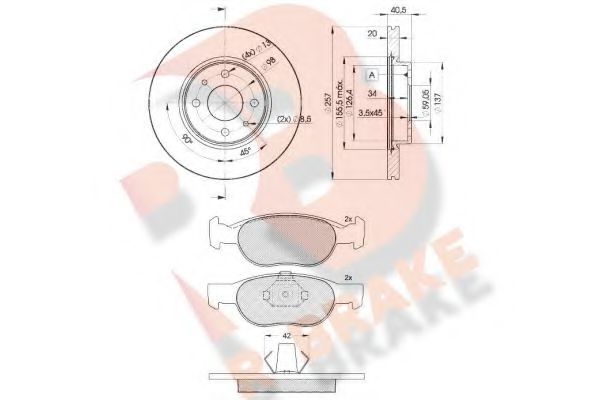 Set frana, frana disc