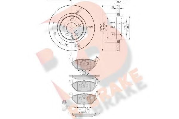 Set frana, frana disc