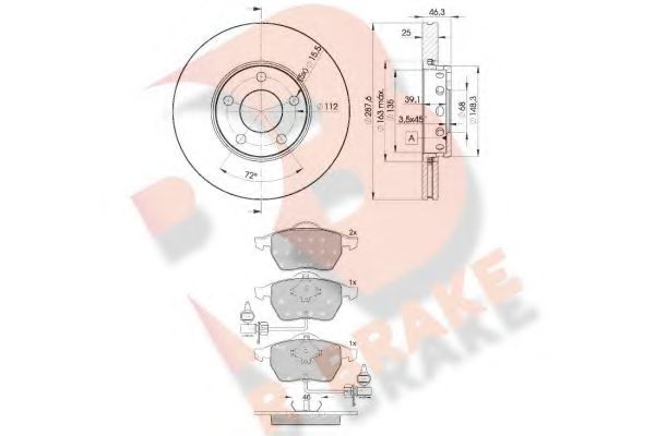 Set frana, frana disc