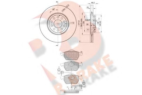 Set frana, frana disc